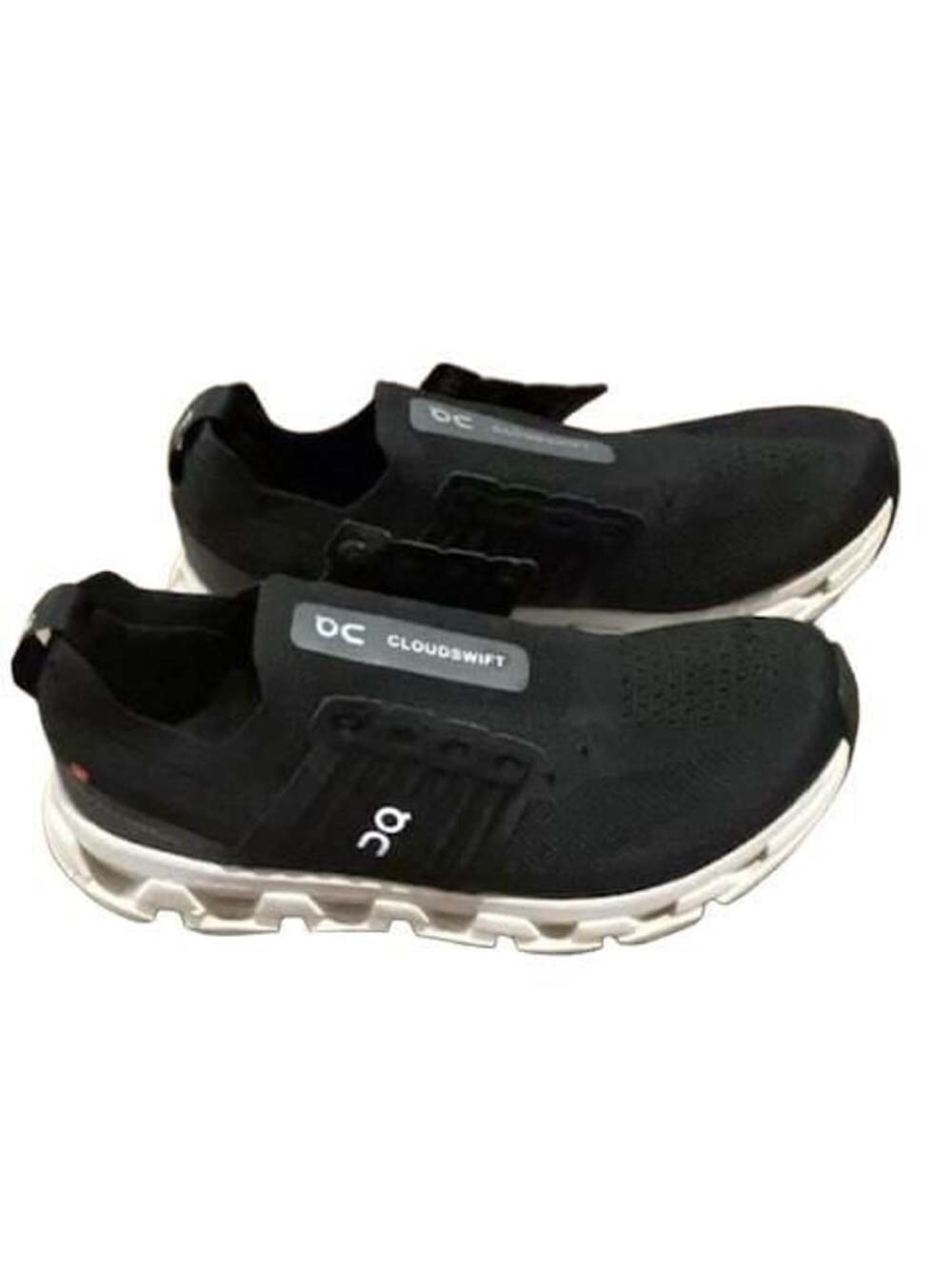 On Cloudswift Size 8 Black White Running Shoes